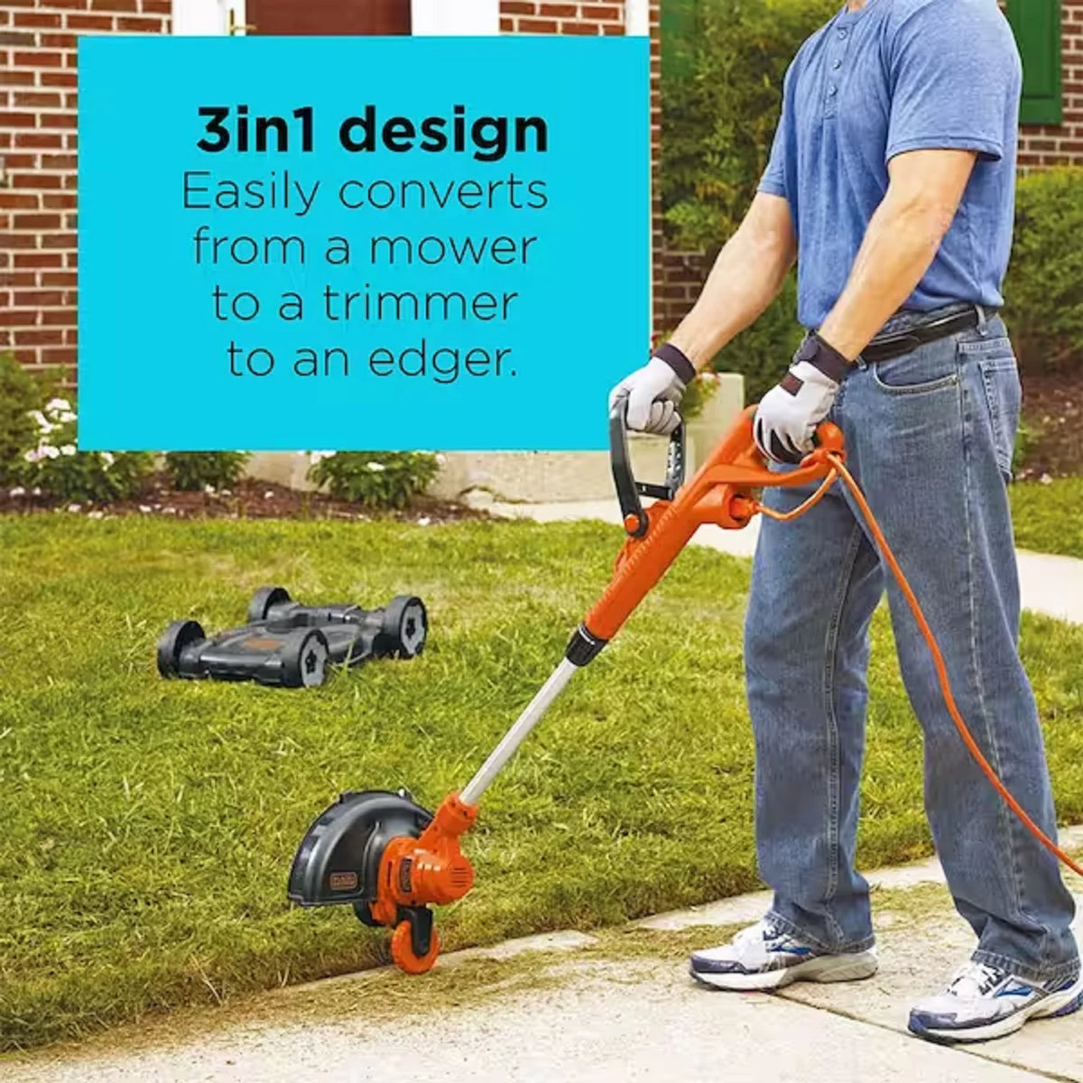 3-N-1 6.5 Amp String Trimmer, Edger & Mower B270625