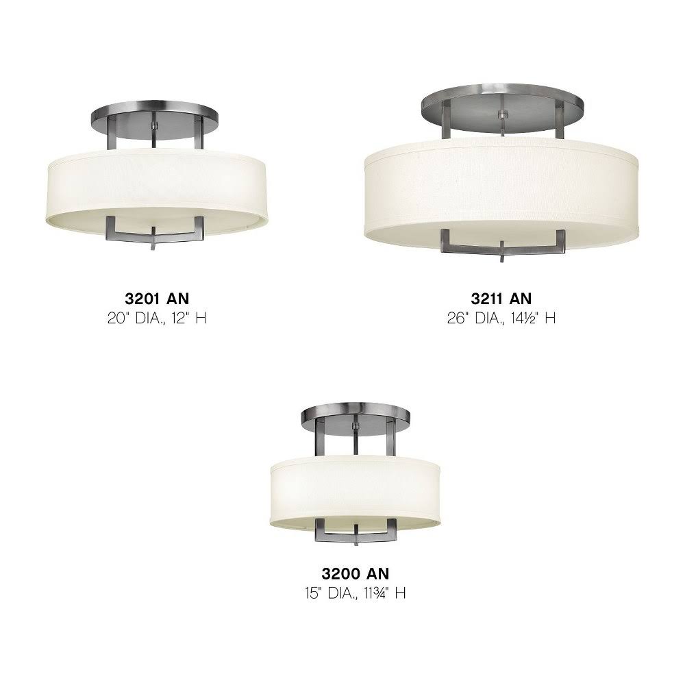 Brushed Bronze Semi Flush Mount Light I861