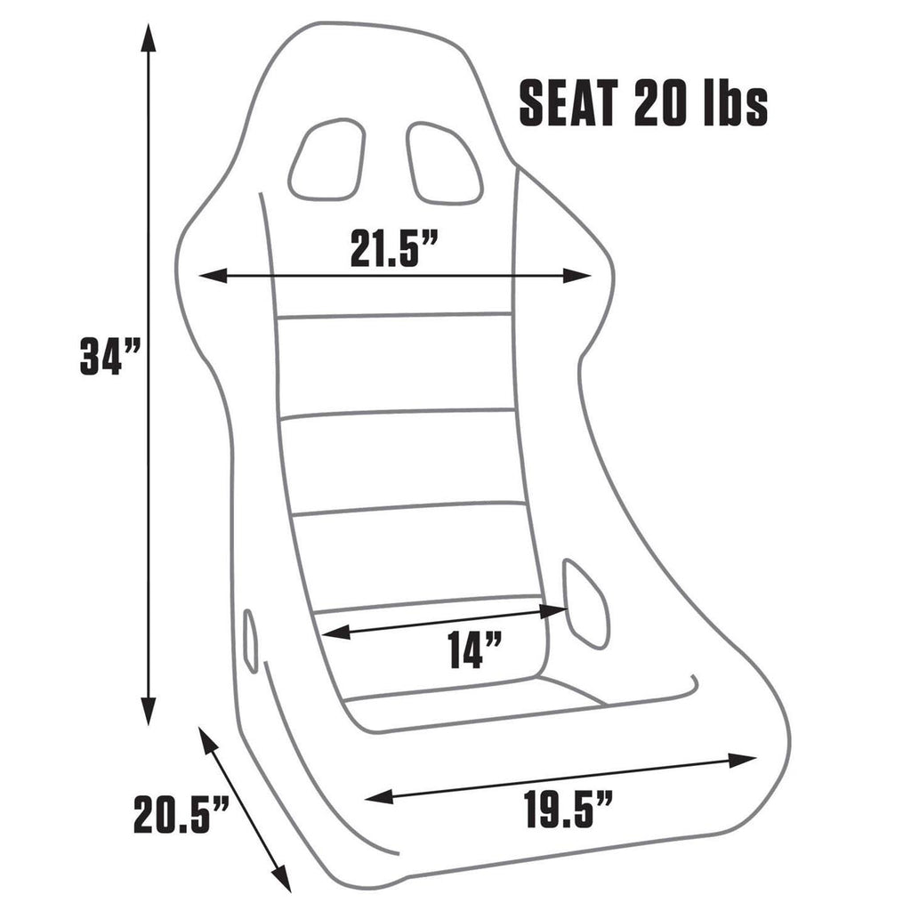Black Velour Racing Seat A536