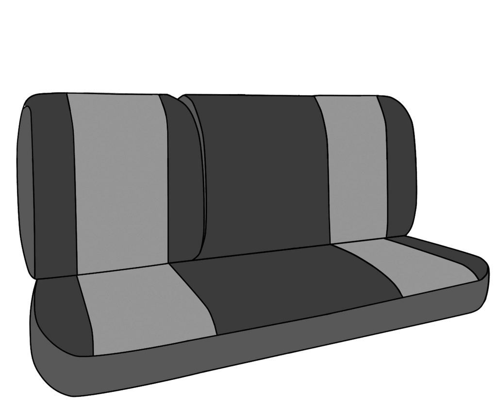 Rear 60/40 Split Back Solid Cushion Velour Seat Covers E757638