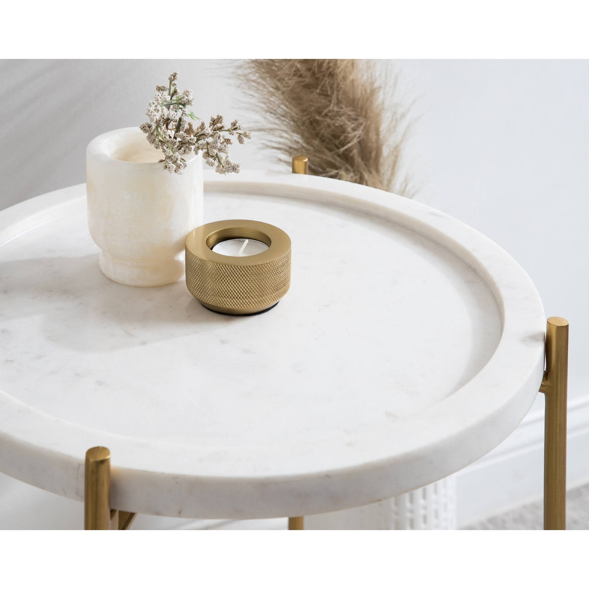 Natural Rustic and Black Side Table B518845