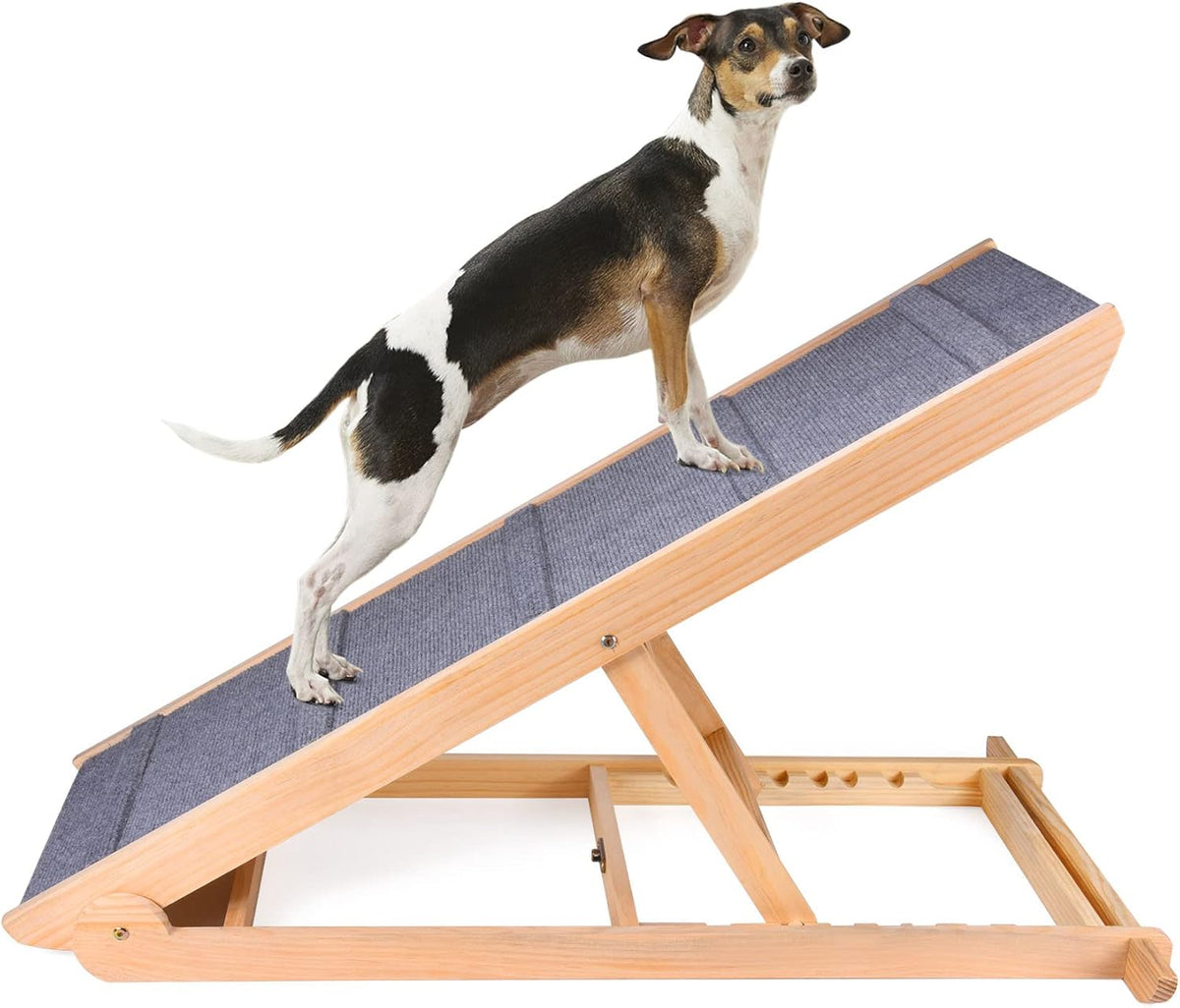 Wooden Adjustable Folding Dog Ramp for Bed Couch Car Z584996