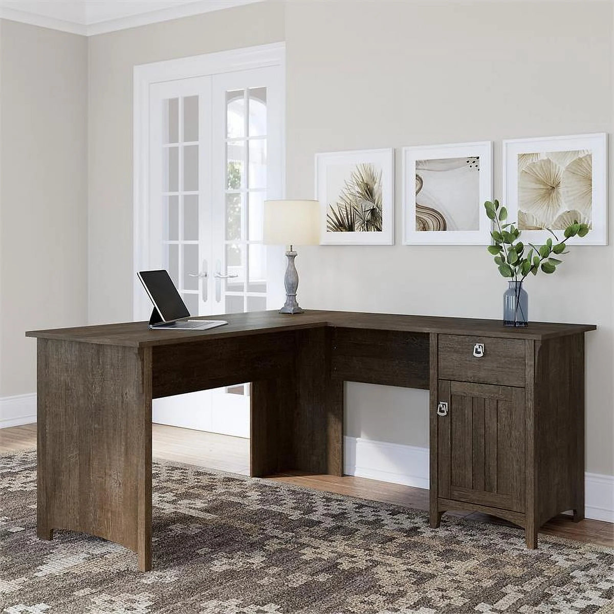 L Shaped Desk with Storage O489134