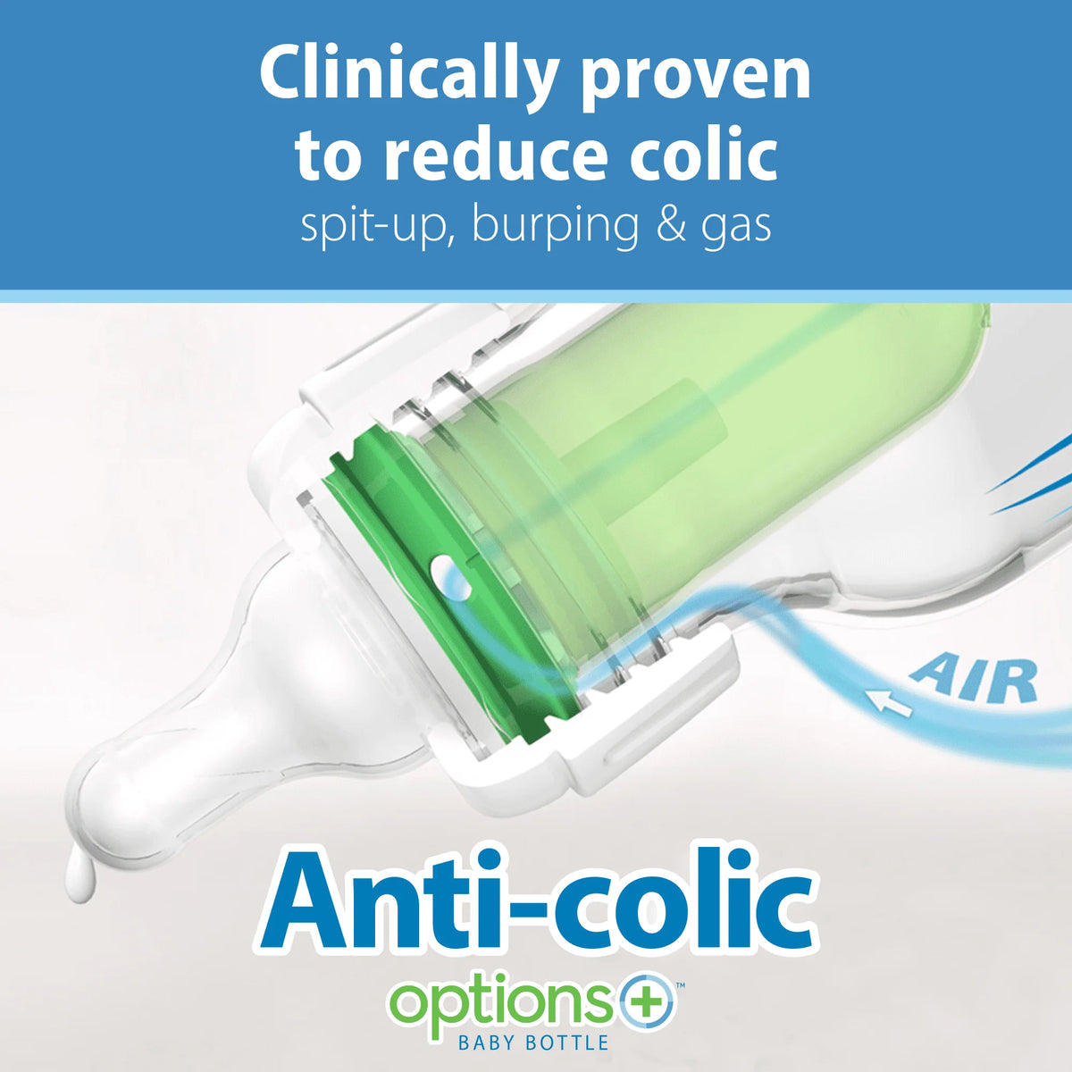 Narrow Anti-Colic Baby Bottle, 8oz, 3 Pack C73772