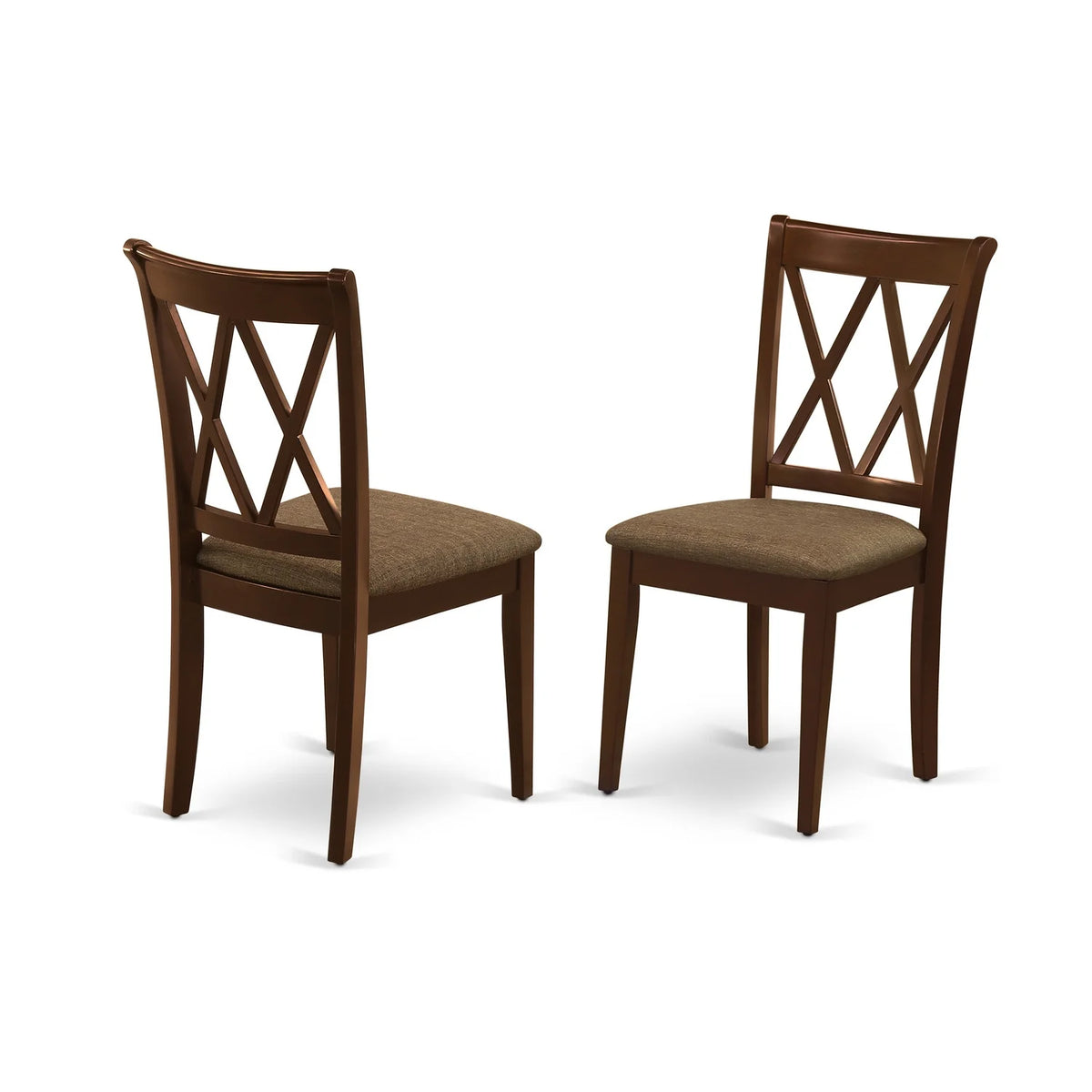 6 Pc Dining Set with Table Chairs and Bench Mahogany Finish E883679