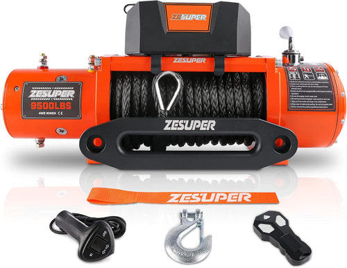 12V 13000-lb Load Capacity Electric Truck Winch Kit Synthetic Rope Waterproof Off Road Winch Y519