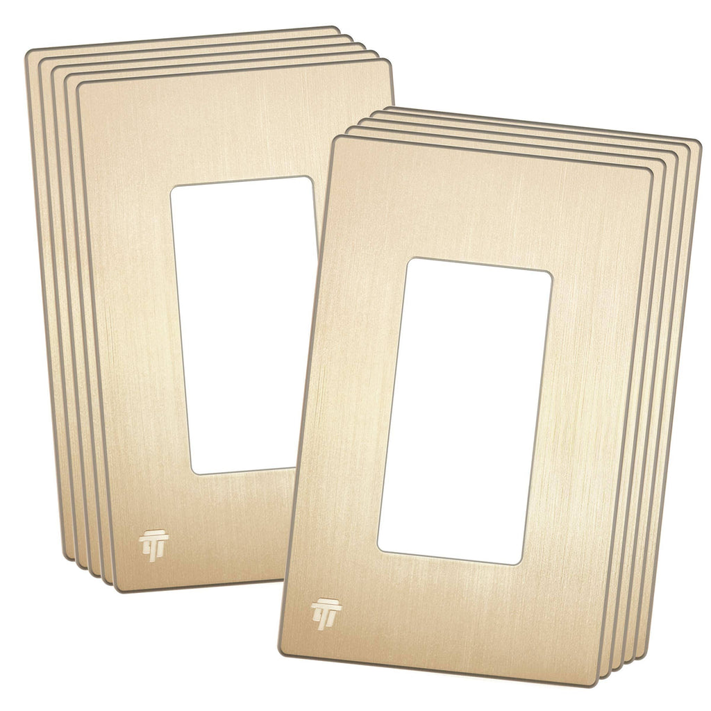 Screwless Decorator Wall Plate Outlet Cover, 1-Gang D46879