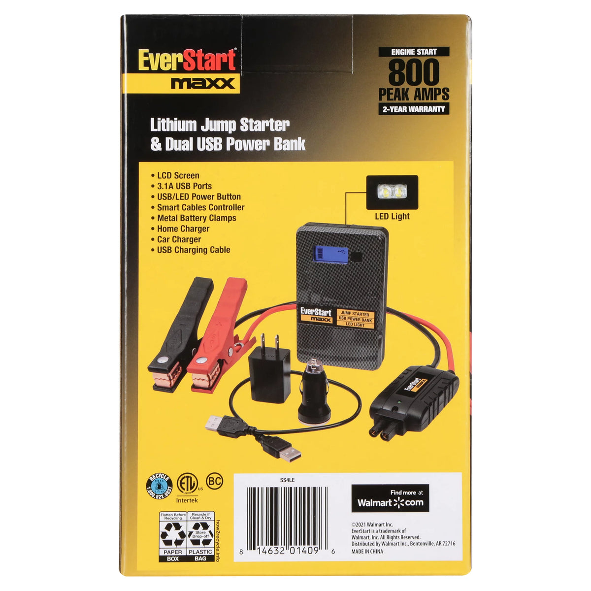 800 Amp 12 Volts Lithium Jump Starter with USB V267744