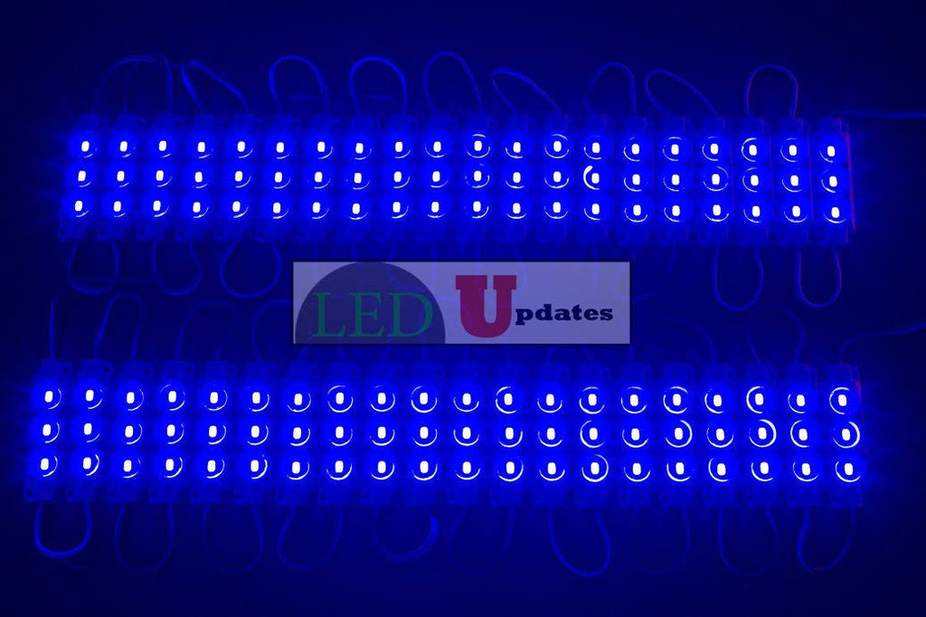 60ft Blue 5630 Injection LED Module with UL 12V AC Power Package P121