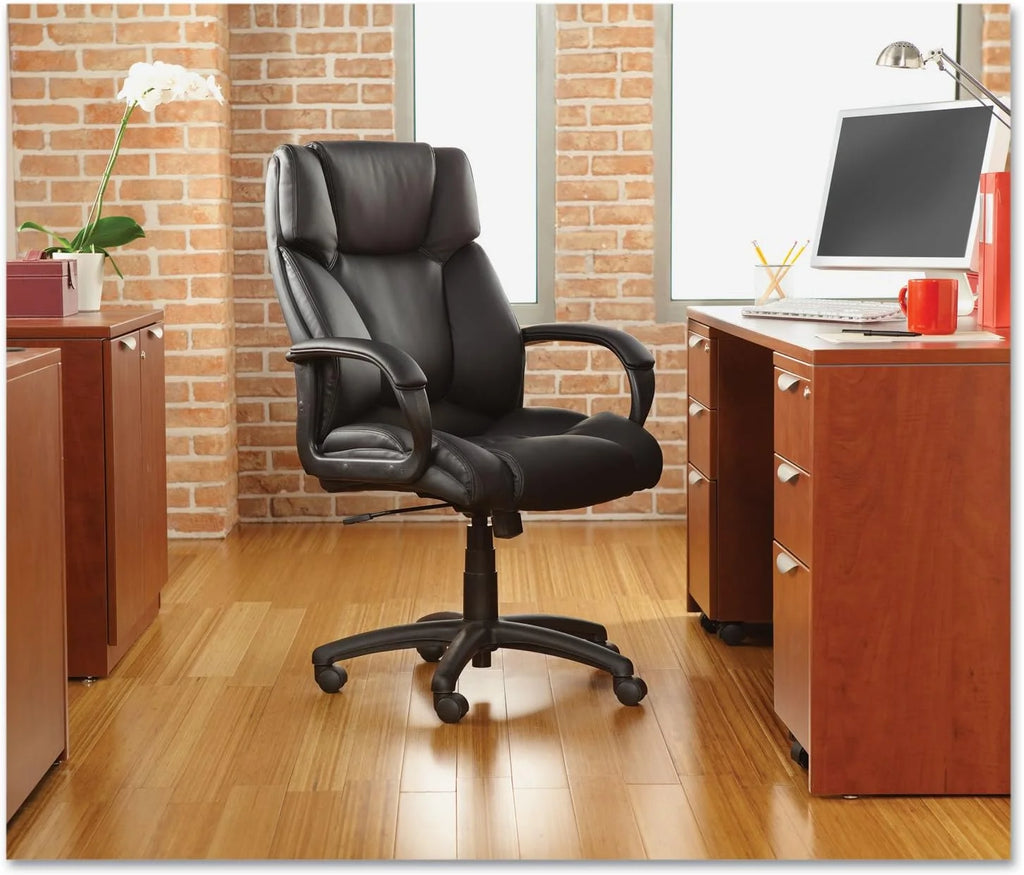 Black Leather High-Back Swivel/Tilt Chair T5831