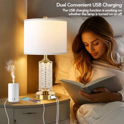 Set of 2 Table Lamps with USB Ports M91001