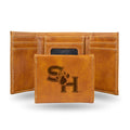 Brown Trifold Wallet with Clear ID Window Y873515