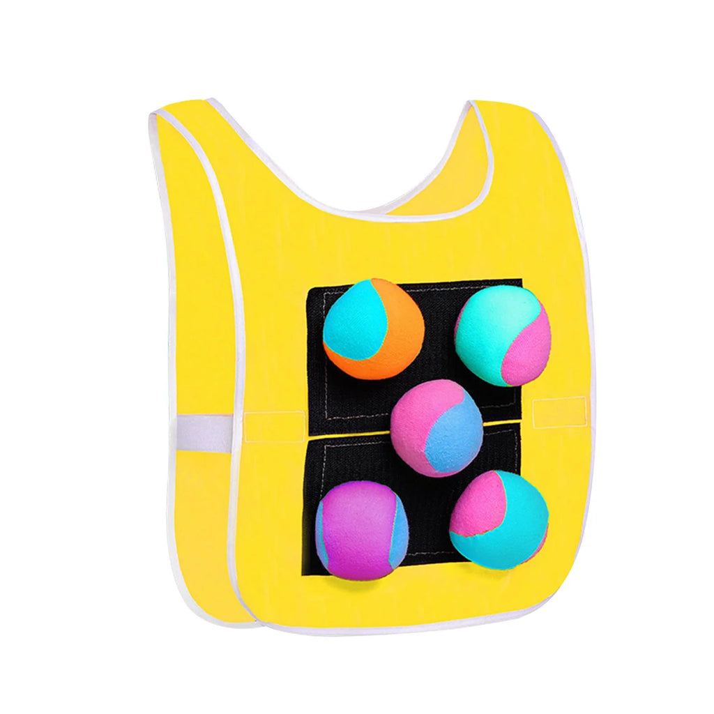 Yellow Sticky Ball Dodgeball Game with Vest E114