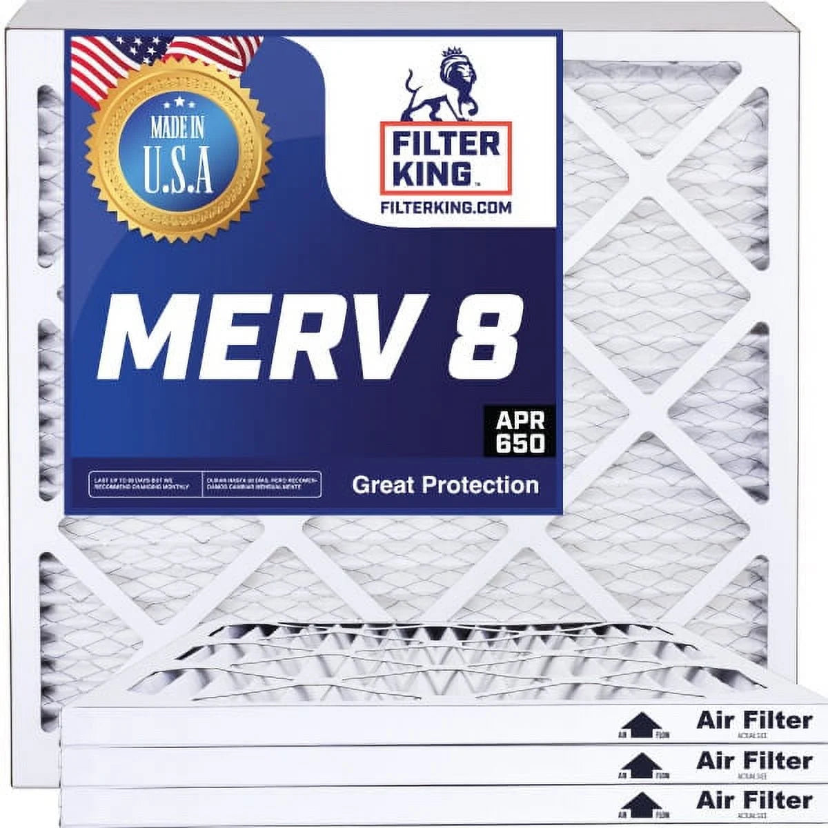 4 Pack MERV 8 Pleated HVAC Air Filter X32292