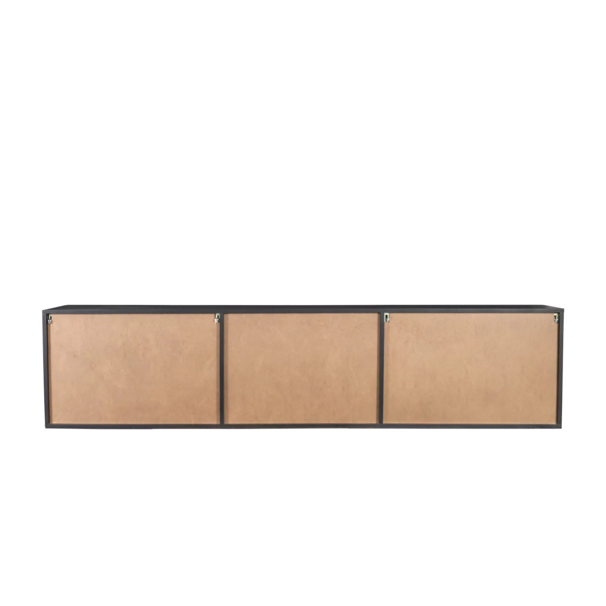 Wall Mounted Floating TV Stand with Shelf and Clamshell Doors B2797