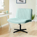 Armless Fabric Padded Swivel Desk Chair I73829