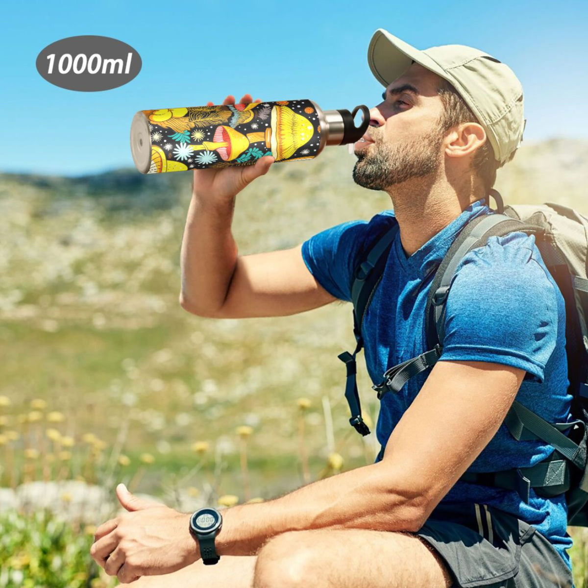 20 oz Insulated Stainless Steel Water Bottle with Straw Lid S2516