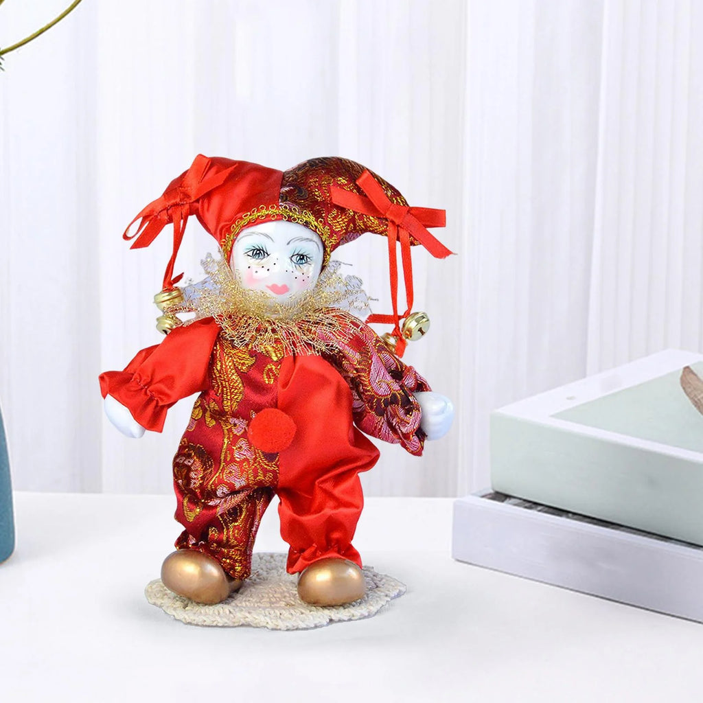Antique Porcelain Harlequin Doll Ornaments M119