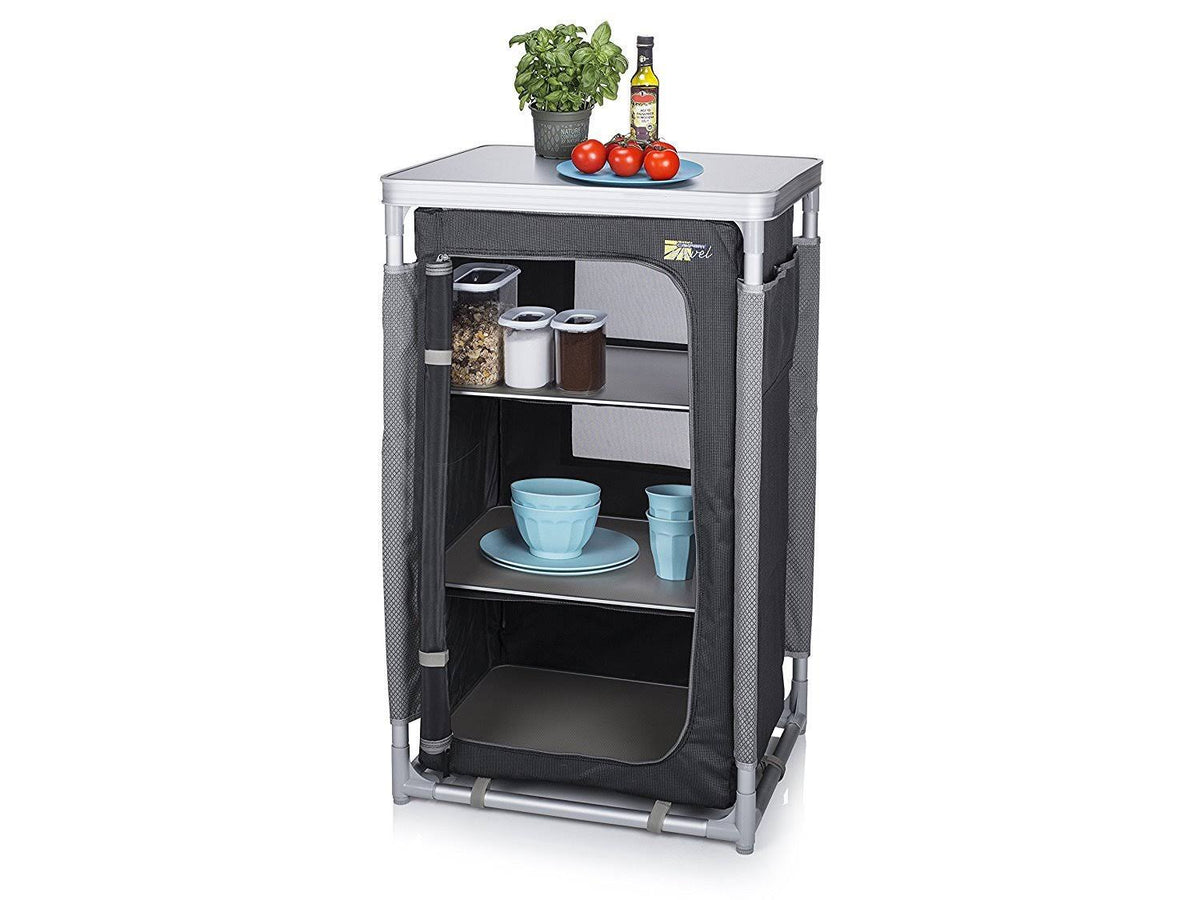 Travel Camping Cupboard with 4 Adjustable Feet and 3 Layers T92181