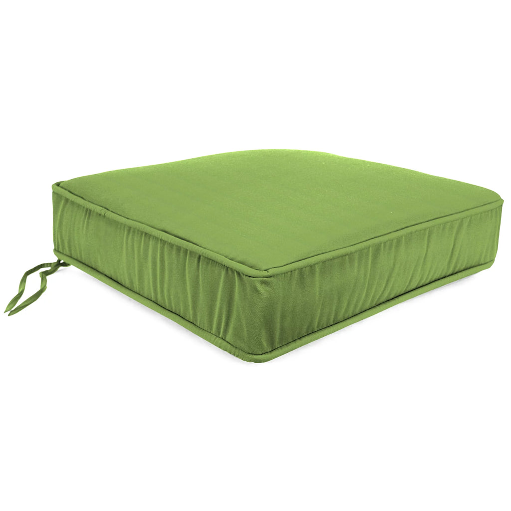 Green Square Outdoor Deep Seat Cushion with Ties P82531