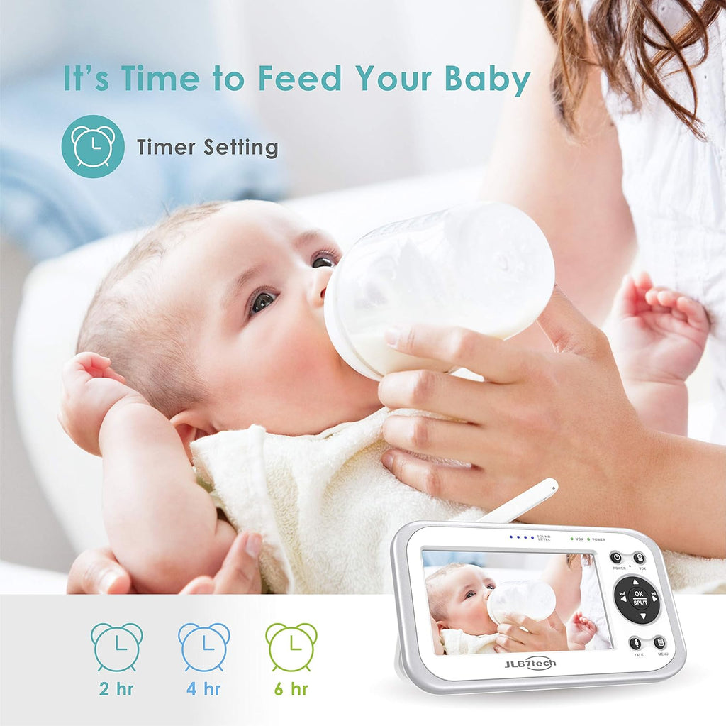 4.3 Split Screen Video Baby Monitor with 2 Cameras and Audio D2177