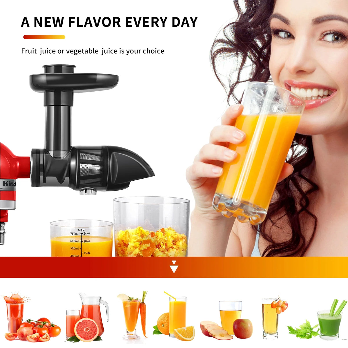 Black Citrus Juicer Attachment for Stand Mixers Z2363