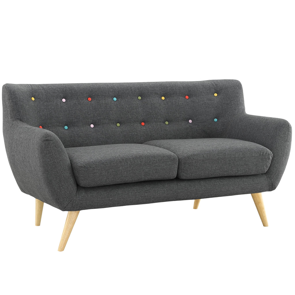 Grey Fabric Plywood Two PCS Living Room Set T15261