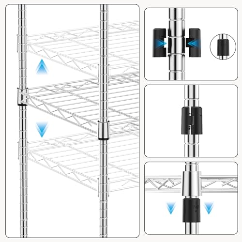 5-Shelf Heavy Duty Adjustable Wire Shelving Unit P18309