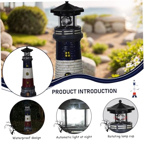 15" Waterproof Resin Lighthouse Solar Light L495761