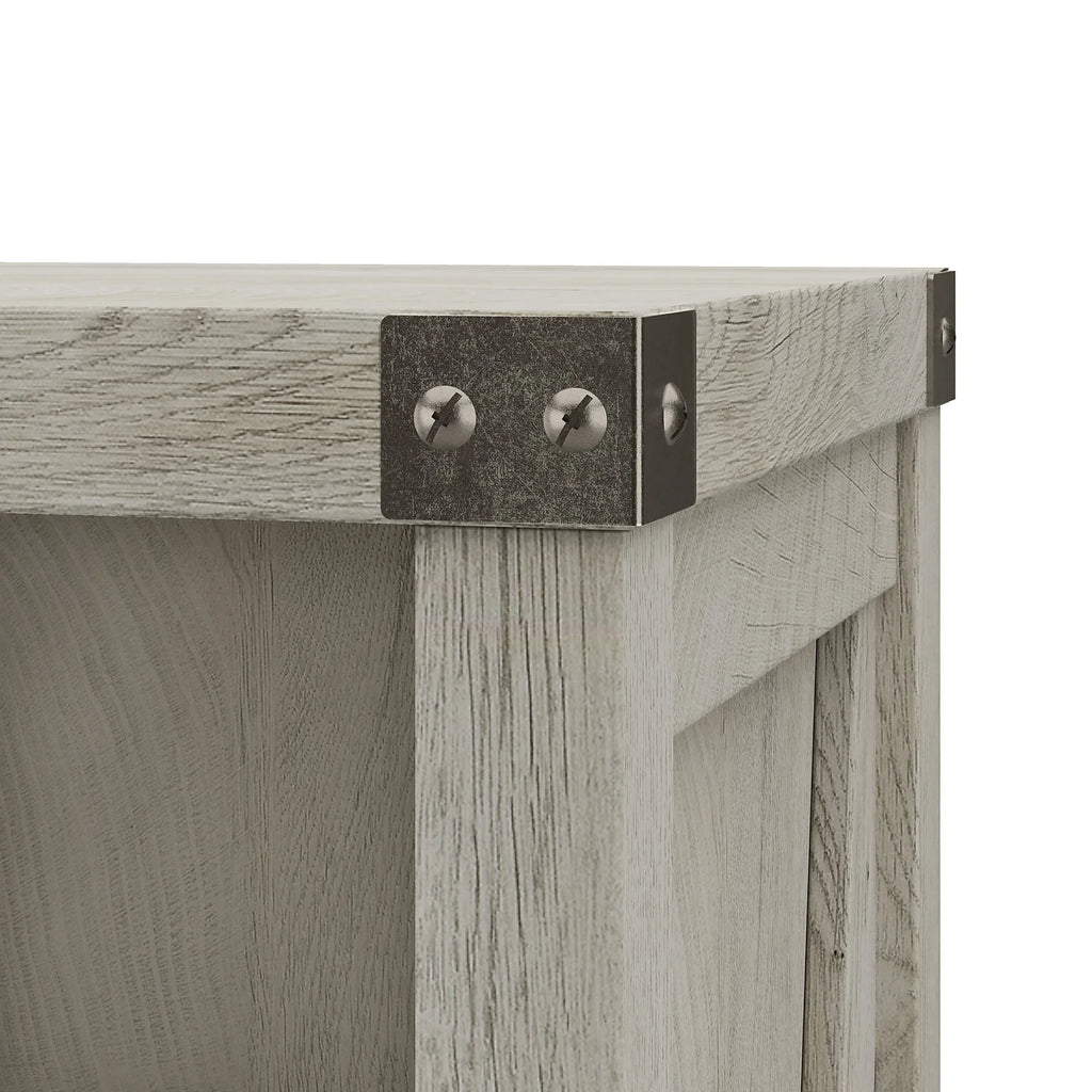 Tall Narrow 5 Shelf Bookcase with Door A6359