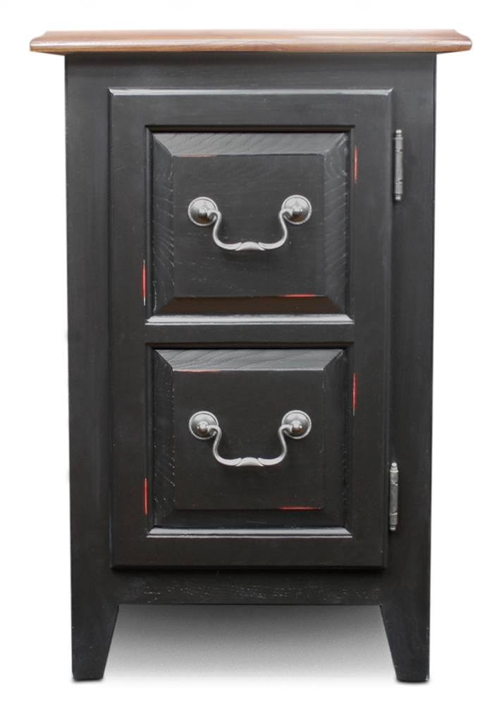 Slate Black Shaker Cabinet End Table X773