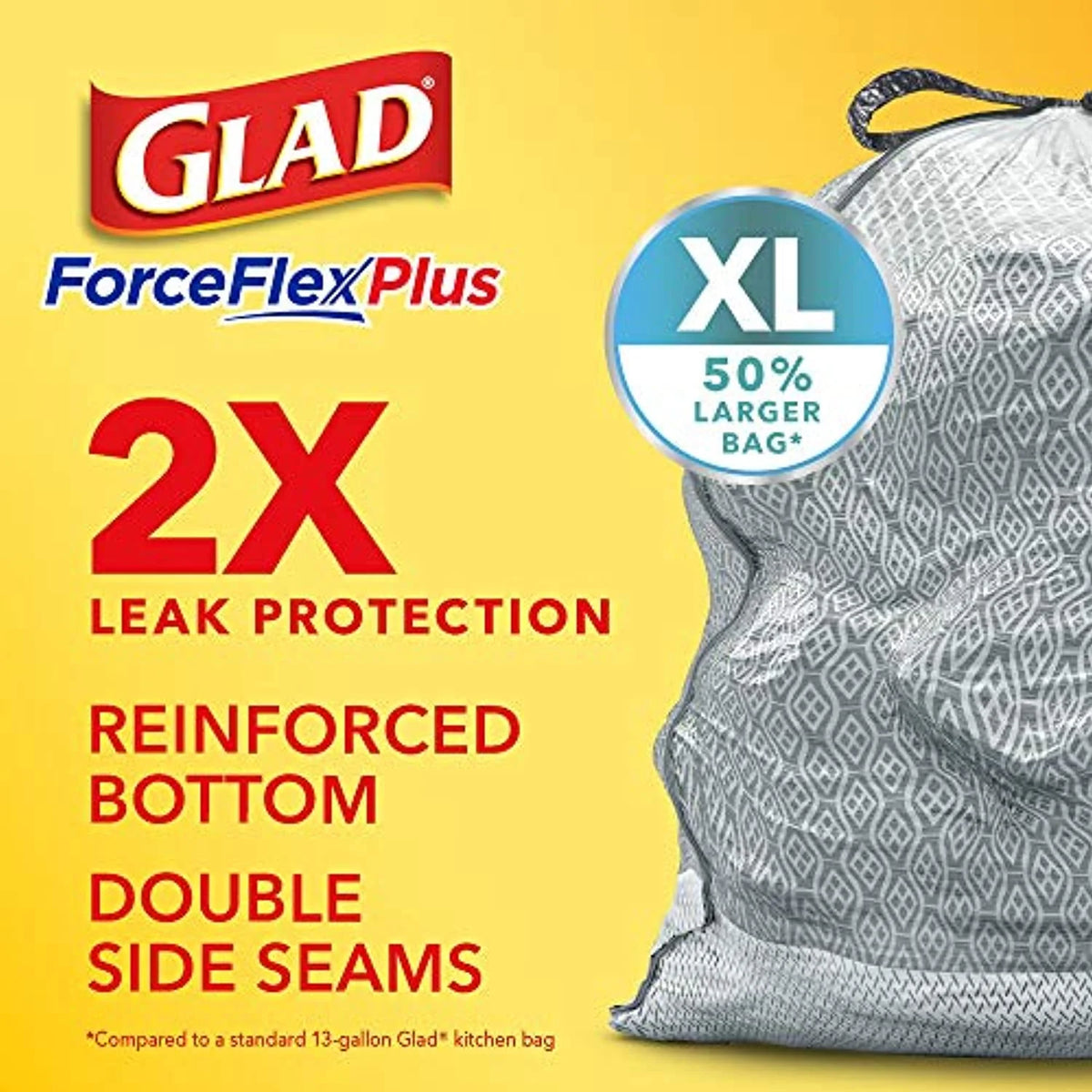 20 Gallon Grey Drawstring Trash Bags 80 Count O3761