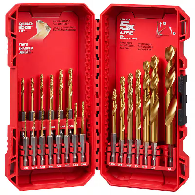 Titanium Twist Drill Bit Set 21-Piece G29859