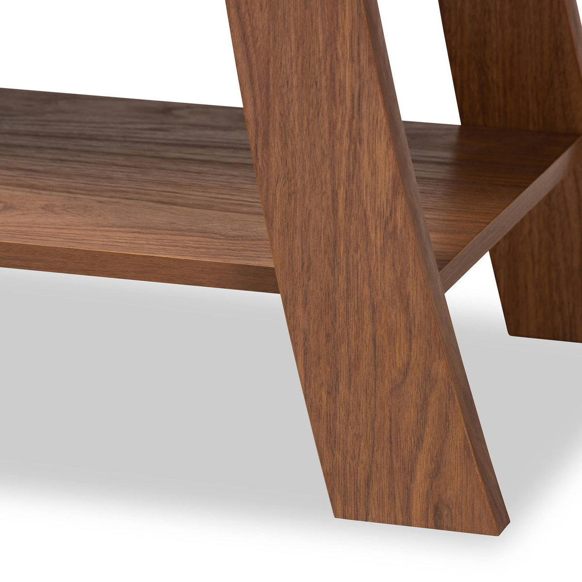 Walnut Brown Finished Wood 1-Drawer Console Table H5008