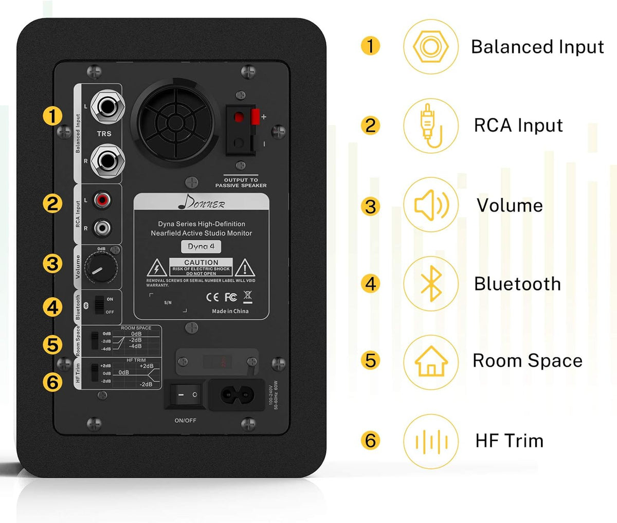 4 Near Field Studio Monitors with Bluetooth, 2-Pack Q155515