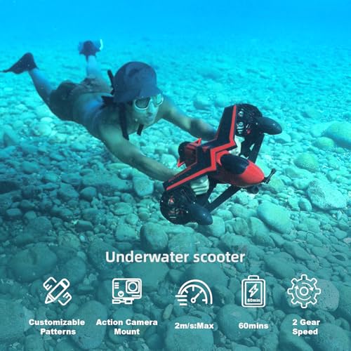 Underwater Scooter Dual Motors 30M Waterproof Red O47152