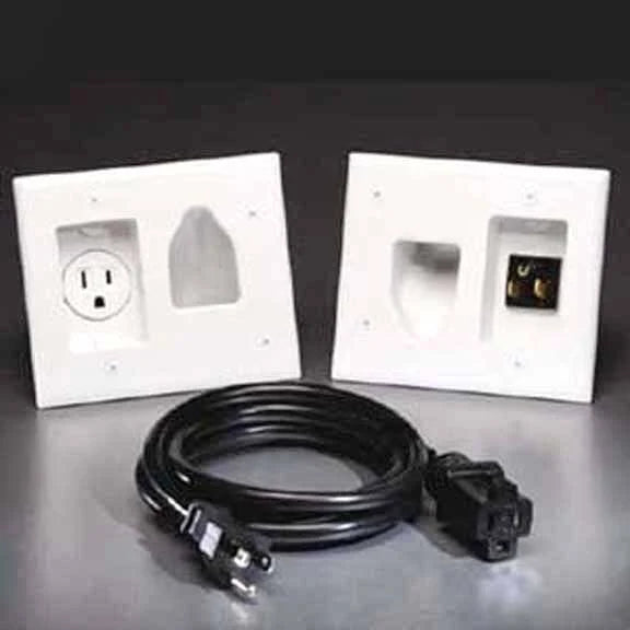 Recessed Pro-Power Kit with Straight Blade Inlet, White U864