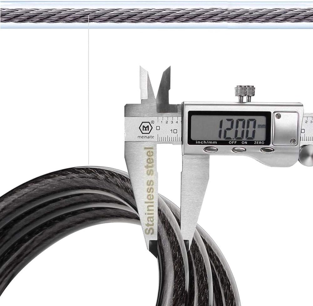 Fingerprint Keyless Steel Cable Bicycle Lock, Pack of 2 Y998290