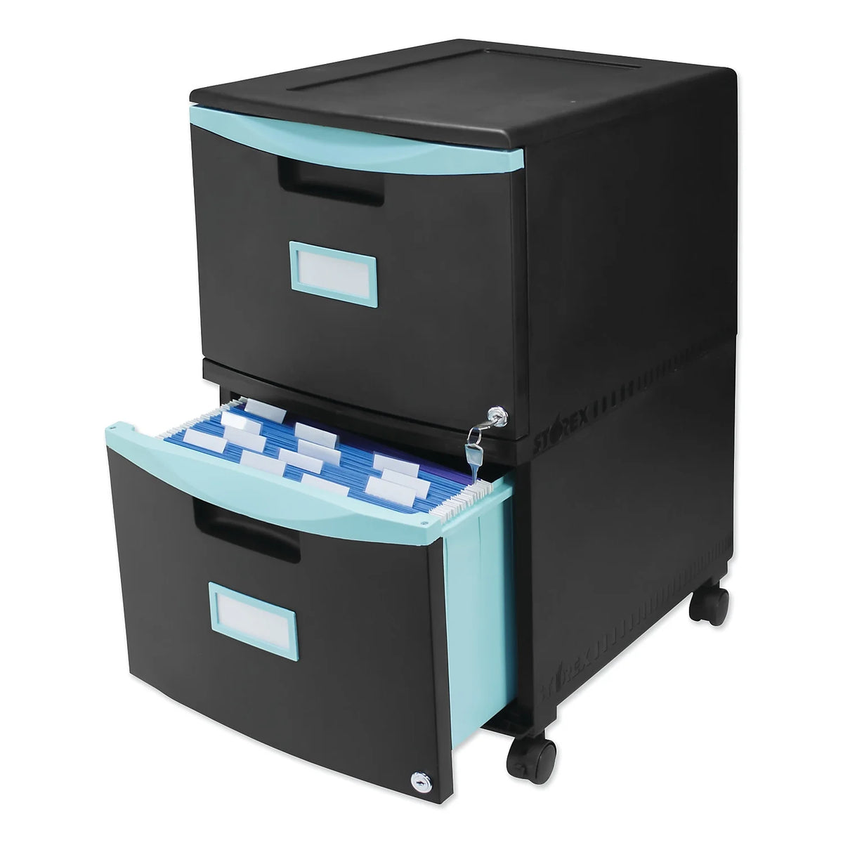 2-Drawer Mobile File Cabinet, Black H645460
