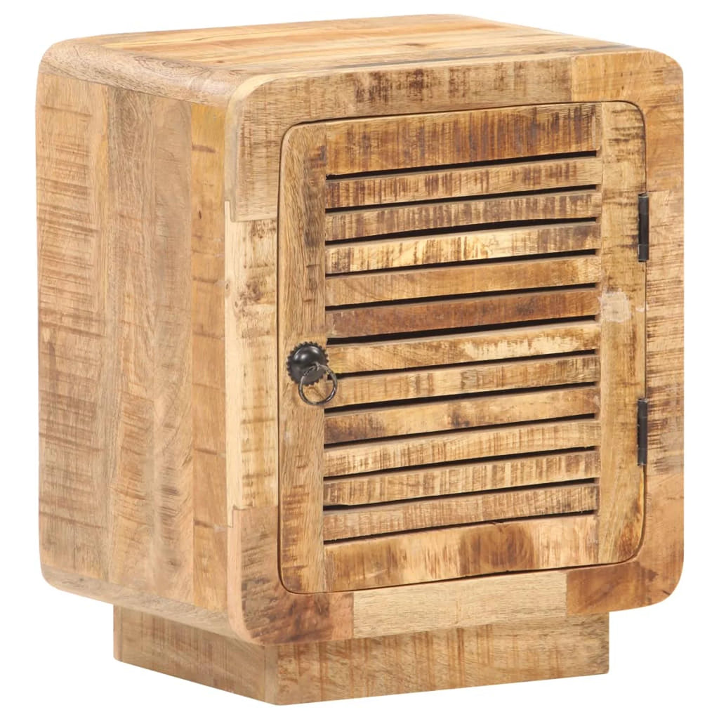 Rough Mango Wood Bedside Cabinet Q71726