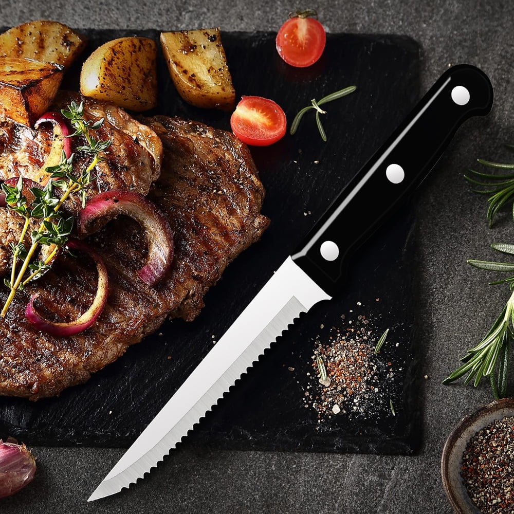 20-Piece Stainless Steel Silverware Set with Steak Knives R196428
