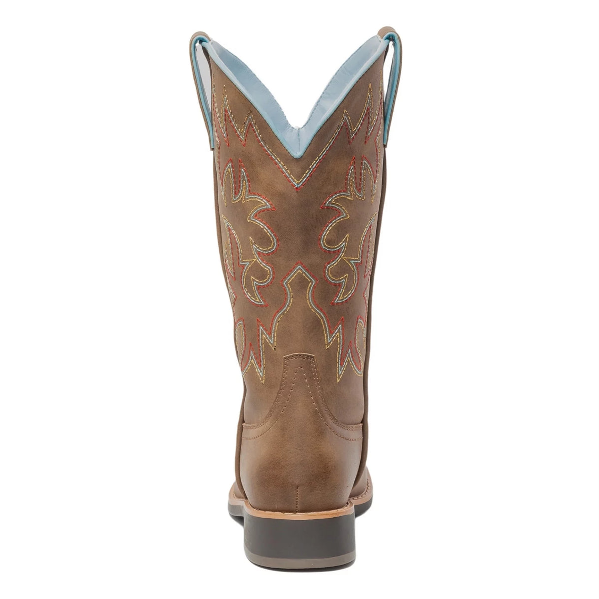 Brown Square Toe Western Cowboy Boots H6345