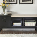 Black Storage Bench D852