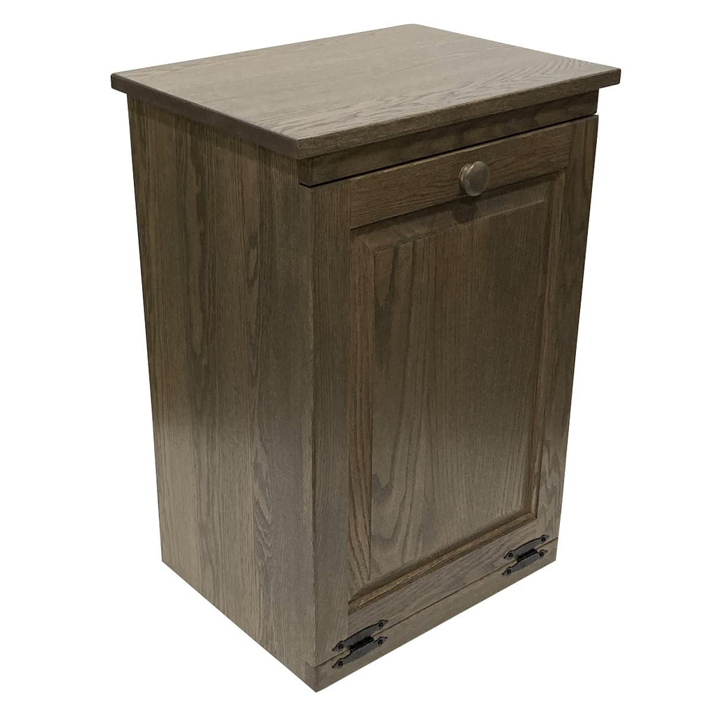 Tilt Out Trash Cabinet Wooden Garbage Can Holder (Golden Oak) Q794872