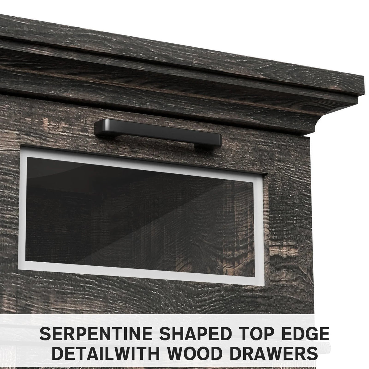58" Fireplace TV Stand with 23" Electric Fireplace, Dark Oak L2638