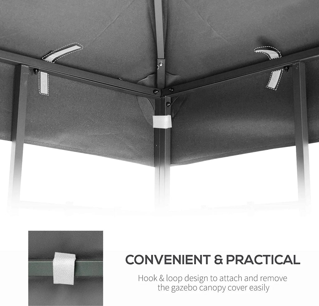 10x10 Ft Double Tiered Gazebo Replacement Canopy Top Cover Only Z907872