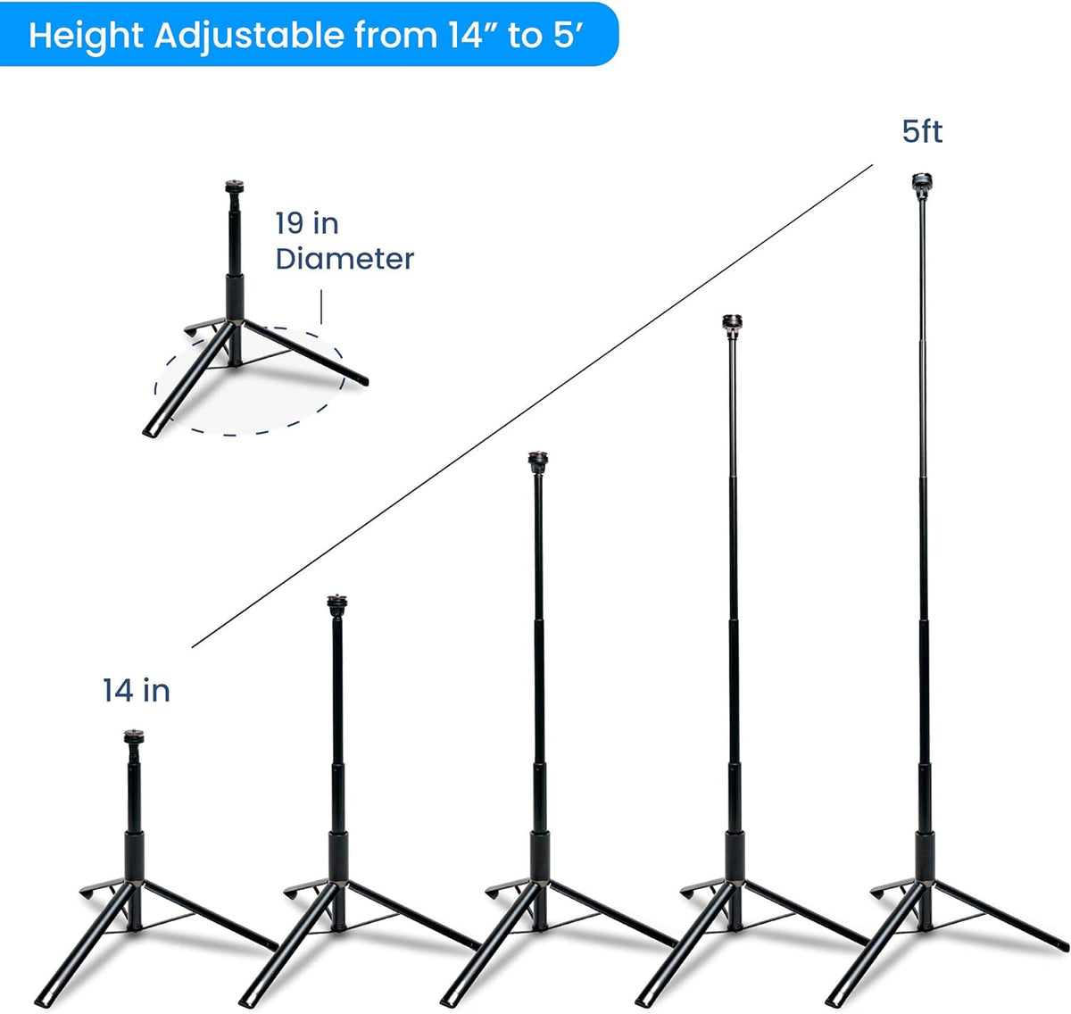 Adjustable 5ft Aluminum Light Stand Tripod D972
