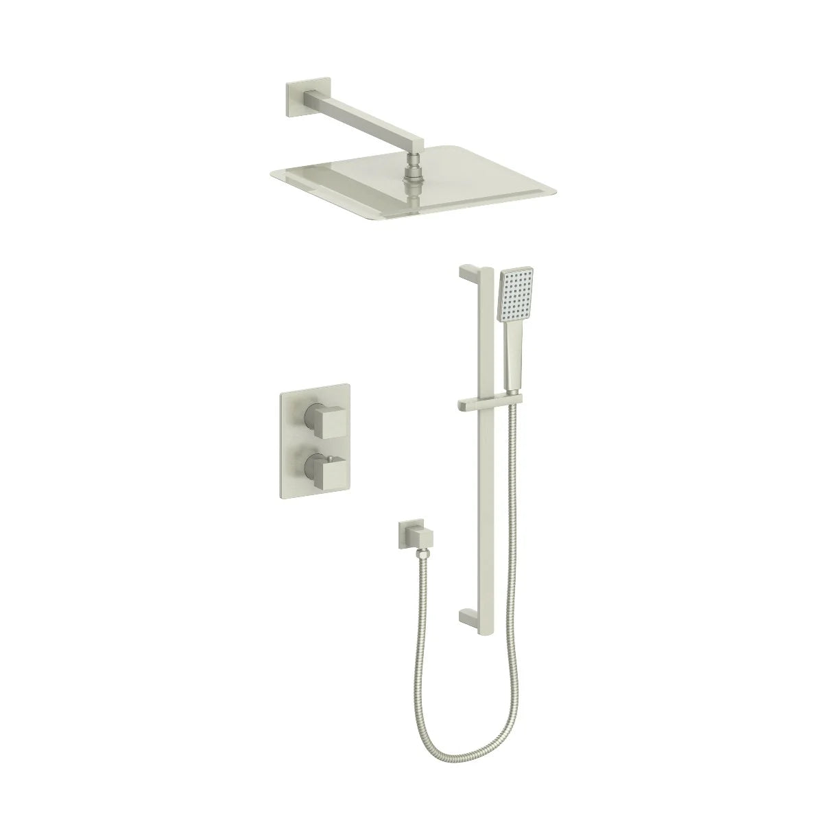 Brushed Nickel Thermostatic Shower System P97717