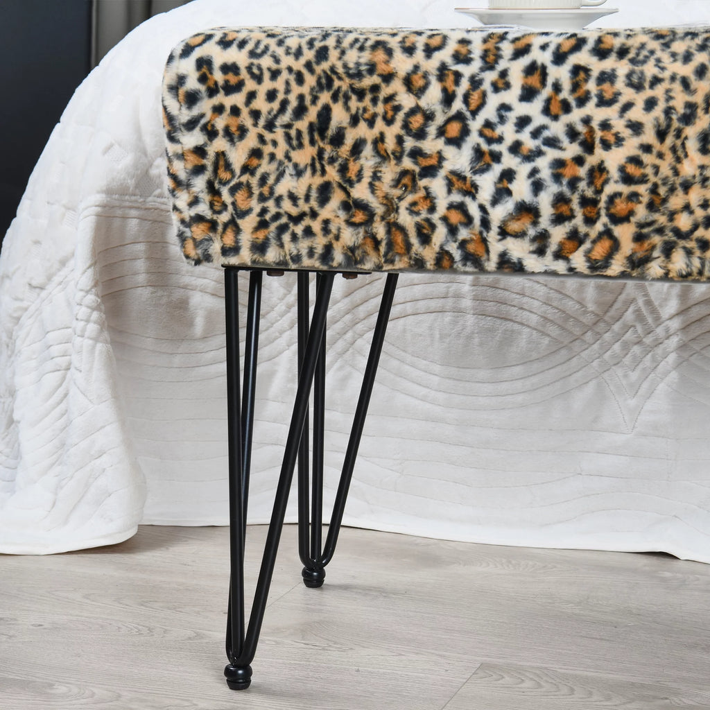 Faux Fur Ottoman C41182