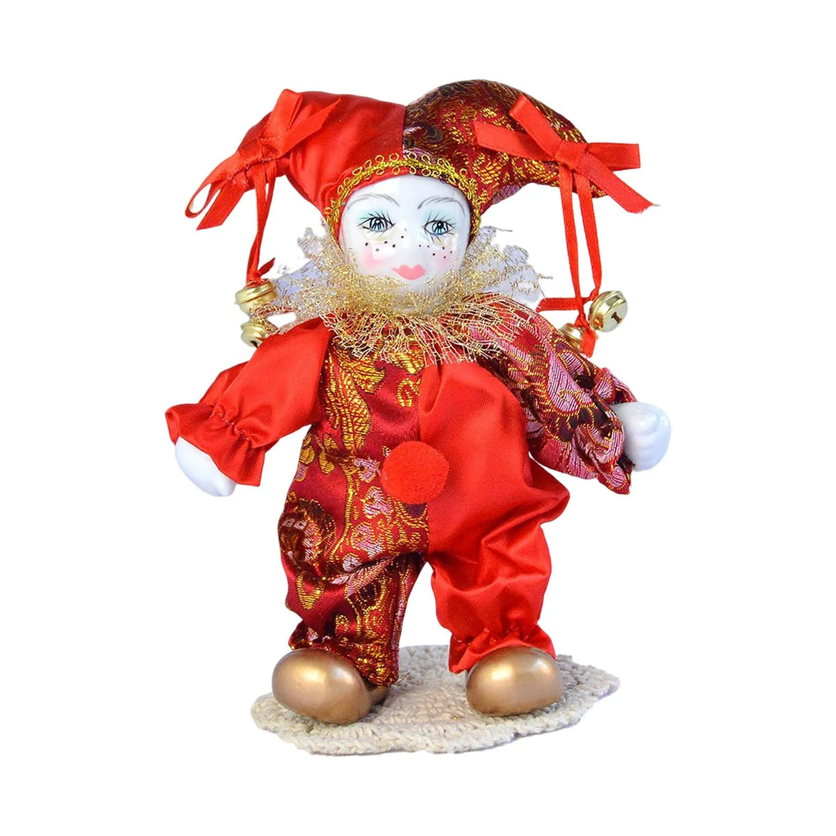 Antique Porcelain Harlequin Doll Ornaments M119